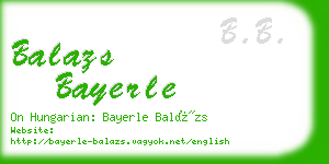 balazs bayerle business card